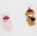 TEDDY BEAR KNITTED BAG HAT KEYCHAINS BAG CHARM | 40KC135