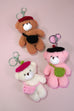 TEDDY BEAR KNITTED BAG HAT KEYCHAINS BAG CHARM | 40KC135