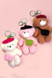 TEDDY BEAR KNITTED BAG HAT KEYCHAINS BAG CHARM | 40KC135