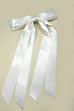 LONG DOUBLE BOW SATIN HAIR CLIP | 40H878