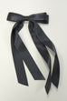 LONG DOUBLE BOW SATIN HAIR CLIP | 40H878