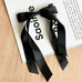 LONG DOUBLE BOW SATIN HAIR CLIP | 40H878