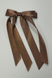 LONG DOUBLE BOW SATIN HAIR CLIP | 40H878