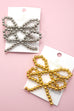 LARGE BALL CHAIN BOW HAIR CLIP SET OF 2 | 40H879