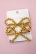 LARGE BALL CHAIN BOW HAIR CLIP SET OF 2 | 40H879