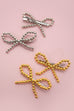 LARGE BALL CHAIN BOW HAIR CLIP SET OF 2 | 40H879