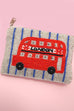 LONDON BUS FLOWER PARIS SEED BEAD COIN POUCH | 91CP1070