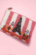 LONDON BUS FLOWER PARIS SEED BEAD COIN POUCH | 91CP1070