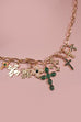 CHARM NECKLACE-MULTI CROSS CHARMS NECKLACE | 80N1290