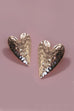 HAMMERED HEART TITANIUM POST EARRINGS | 80E5961