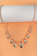 STATION PUFFY HEART CHARMS BALL CHAIN NECKLACE | 80N1313