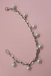 SILVER PEARL STATION DROP SHOE CHARM CHAIN | 40SD110