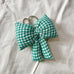 PUFFY CHECKER BOW RIBBON BAG CHARM KEYCHAIN | 40KC140