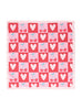 VALENTINE CHERRY HEART SILKY FEEL BANDANA SCARF | 40SC634