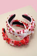 PLAID BEADED WIDE KNOTTED HEADBAND | 40HB162