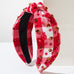 PLAID BEADED WIDE KNOTTED HEADBAND | 40HB162