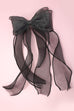 LARGE ORGANZA SHEER BOW RIBBON HAIR CLIPS | 40H882