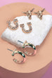 TRIO WESTERN HORSESHOE BULL EARRINGS | 80E6082