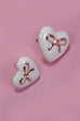 HEART BOW EPOXY STUD EARRINGS | 80E6125