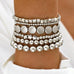 MULTI BALL CHAIN BEAD MIX STRETCHABLE BRACELET | 40B5129