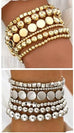 MULTI BALL CHAIN BEAD MIX STRETCHABLE BRACELET | 40B5129