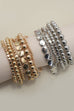 MULTI BALL CHAIN BEAD MIX STRETCHABLE BRACELET | 40B5129