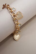 CHARM BRACELET-HEART RHINESTONE CHARMS | 80B1283