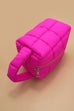 QUILTED PUFFY COSMETIC MAKEUP  POUCH CLUTCH BAG | 40P548