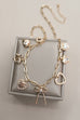 CHARM NECKLACE-BOW MULTI HEARTS PEARL CHARMS | 80N91426