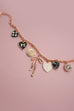 CHARM NECKLACE-BOW CHECKER HEART RHINESTONE | 80N91422