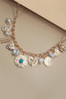 CHARM NECKLACE-PEARL HEART TURQ COIN CHARMS | 80N91418