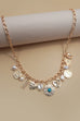 CHARM NECKLACE-PEARL HEART TURQ COIN CHARMS | 80N91418