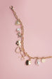 CHARM BRACELET-BOW HEART PEARL DISC CHARMS | 80B1290