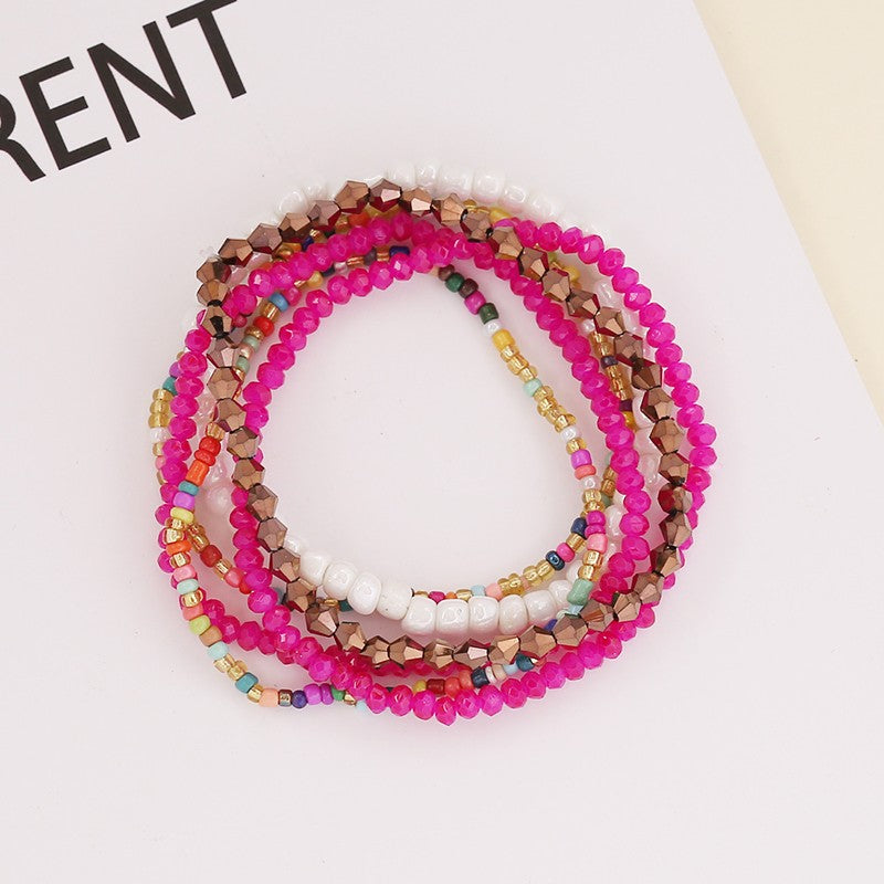 CONFETTI BEADED STRANDS STRETCH BRACELETS | 40B5130