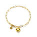 18K STAINLESS STEEL TARNISH FREE HEART BRACELET | 40B5132