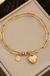 18K STAINLESS STEEL TARNISH FREE HEART BRACELET | 40B5132