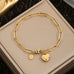 18K STAINLESS STEEL TARNISH FREE HEART BRACELET | 40B5132