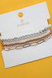 MULTI LAYER NATURAL STONE BALL CHAIN LINK BRACELET | 40B5134