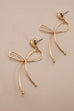 LONG WIRE DROP BOW EARRINGS | 80E06281