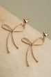 LONG WIRE DROP BOW EARRINGS | 80E06281