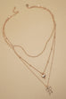 MULTI LAYER BOW HEART CHARM DROP NECKLACE | 80N91464