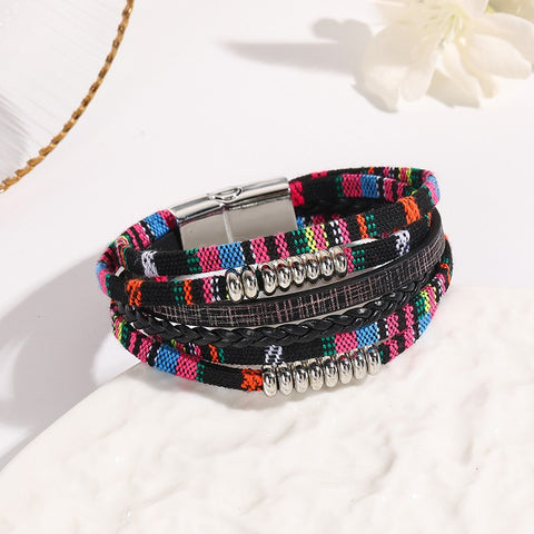 MAGNETIC BUCKLE BOHO MULTI LAYER BRACELET | 40B5139