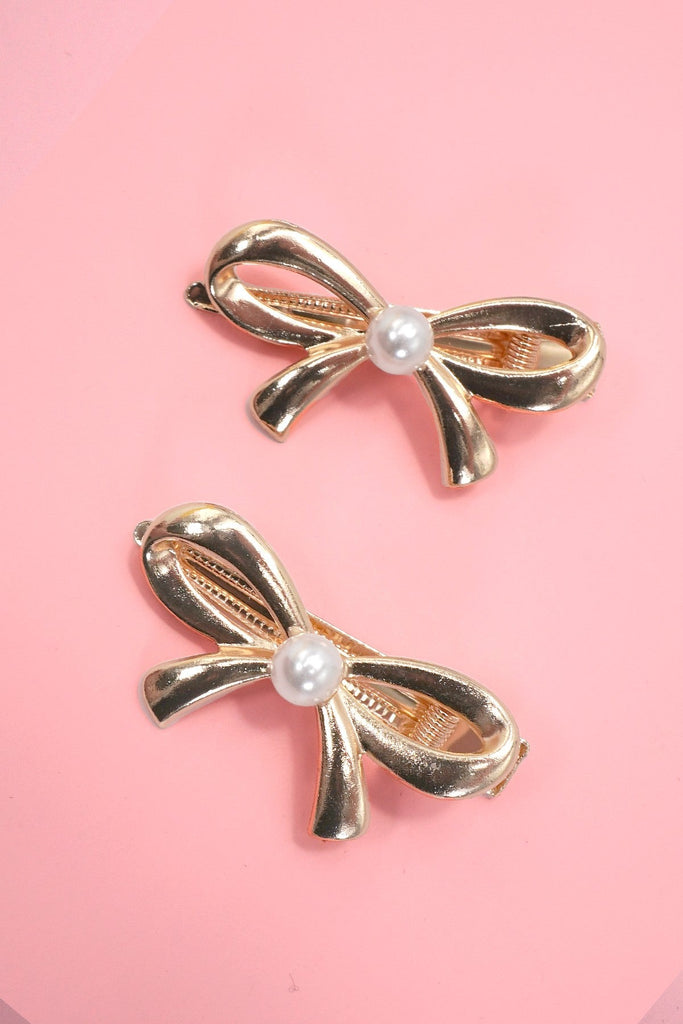 BOW HAIR CLIP SET OF 2 | 40H888