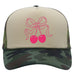 TRUCKER HAT BOW CHERRY CAMOUFLAGE CAP | 40HW731