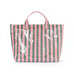 Large Striped Vinyl Tote Bags | 40P595