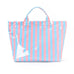 Large Striped Vinyl Tote Bags | 40P595
