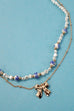 CERAMIC PORCELAIN PEARL BOW LAYER NECKLACE | 80N91555