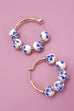 BLUE CERAMIC PORCELAIN HOOP EARRINGS | 80E6515