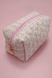 FLORAL QUILTED COTTON DITSY COSMETIC POUCH BAG | 40P555