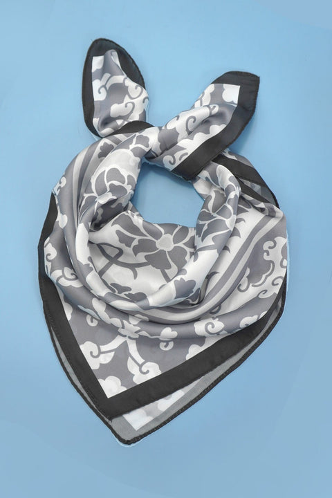 VINTAGE FLORAL PRINT SILKY FEEL BANDANA SCARF | 40SC639